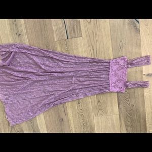 Free people sheer lace maxi dress